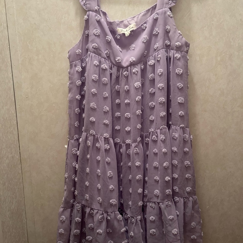 Elegant Lavender Sleeveless Dress